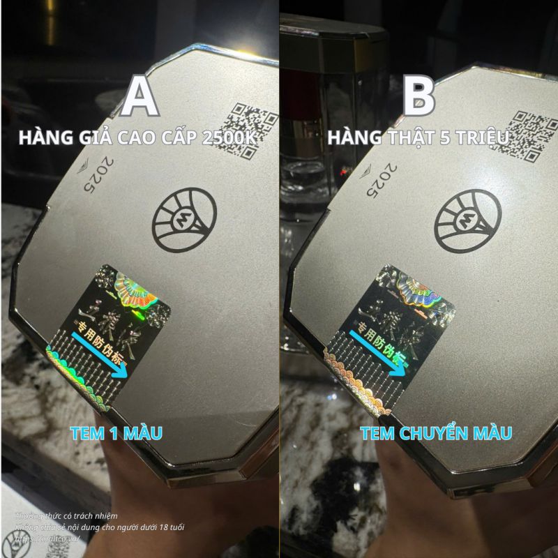 Cách phân biệt bằng tem chống hàng giả