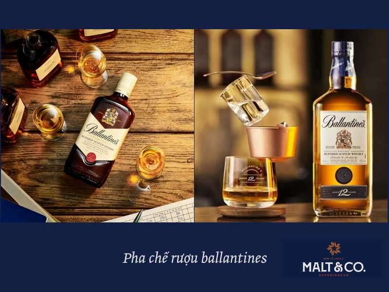 uống rượu Ballantines ngon