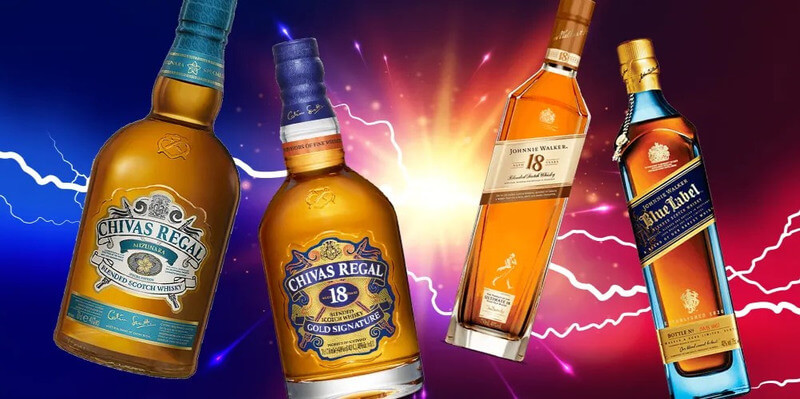 so sánh rượu chivas và johnnie walker