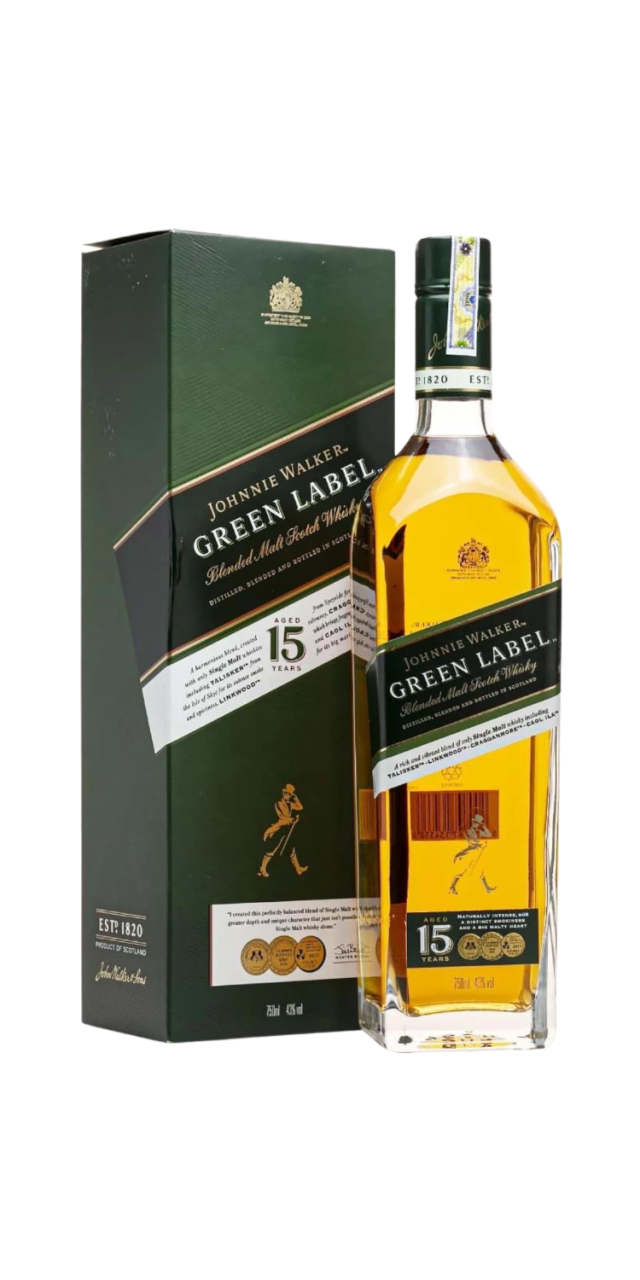 Rượu Johnnie Walker Green Label 15 Năm box
