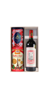 SET rượu vang pháp moulin kèm hộp bánh trà F26