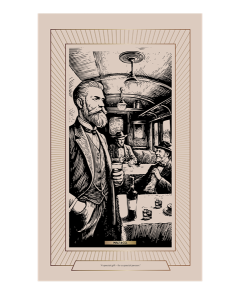 Hộp Whisky tổng thống màu trắng kèm túi giấy.