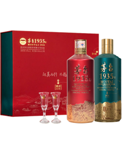 Rượu Mao Đài Quý Châu 1935 Set 2 Chai-Kweichow Moutai 1935 Gift Set 2 Bottle