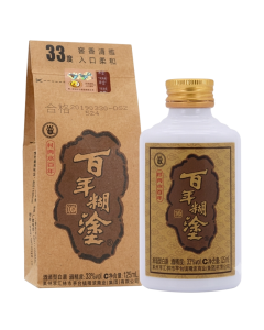 Rượu Bách Niên Hồ Đồ nâu 33% - Thùng 24 chai 125ml - 百年糊涂 33%.