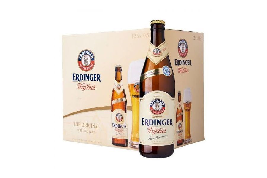 Bia chai Erdinger Weissbier 500ml thùng 12 chai