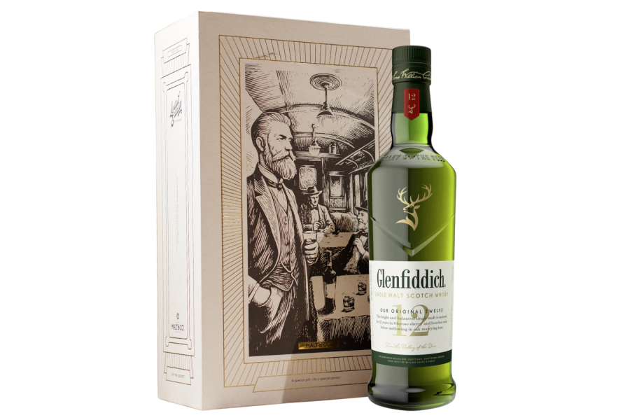 Rượu Glenfiddich 12 kèm hộp tổng thống