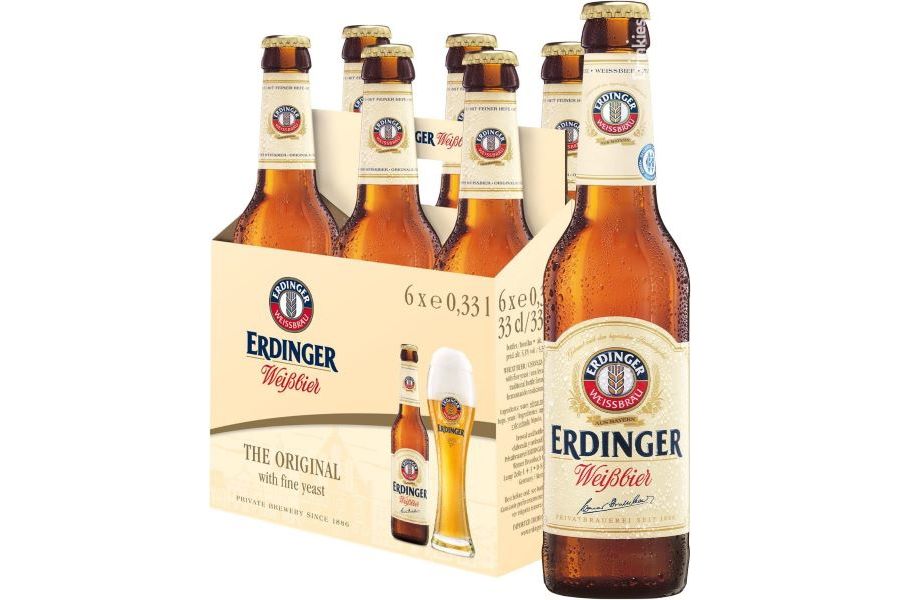 Bia chai Erdinger Weissbier 330ml thùng 12 chai