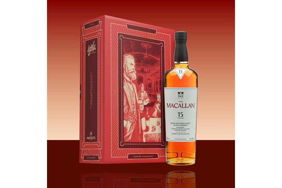 Macallan 15 double UK kèm hộp tổng thống