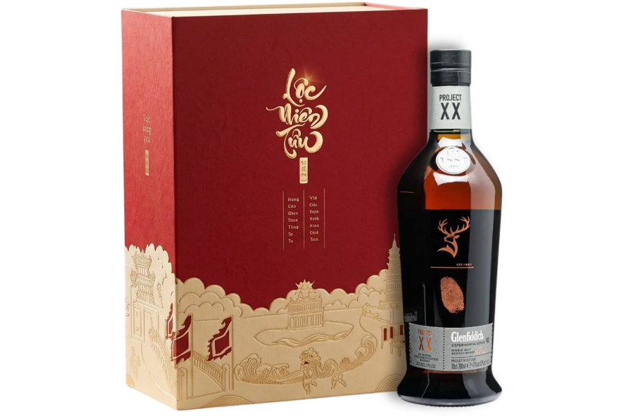 Glenfiddich XX Lộc Niên Tửu đỏ