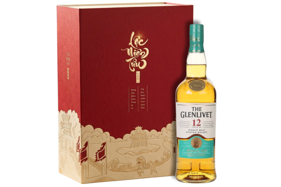 Glenlivet 12 Năm Lộc Niên Tửu xanh