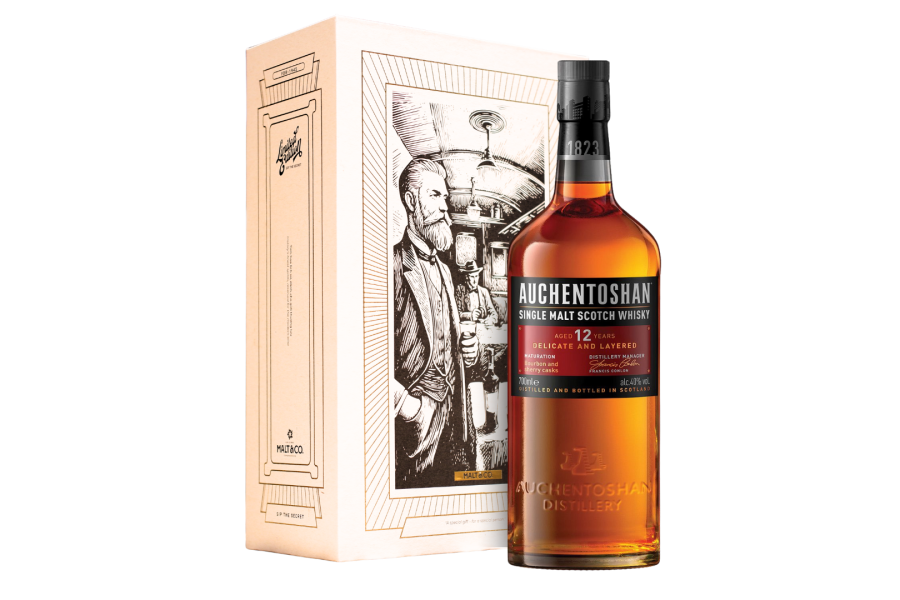 Rượu Auchentoshan 12 kèm hộp tổng thống