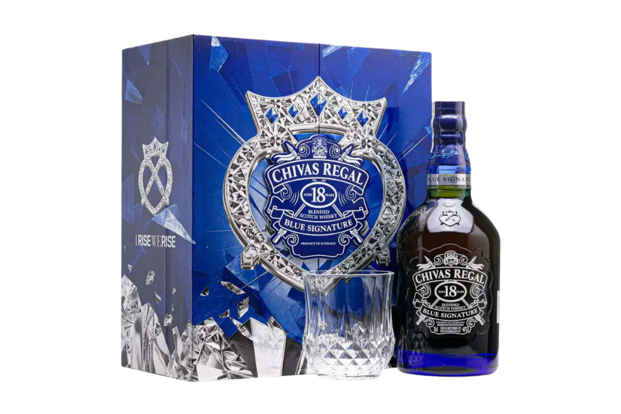 Rượu Chivas 18 Năm Blue hộp quà Tết
