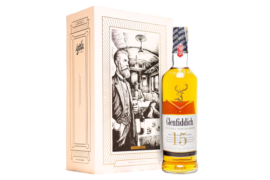 Rượu Glenfiddich 15 kèm hộp quà đỏ