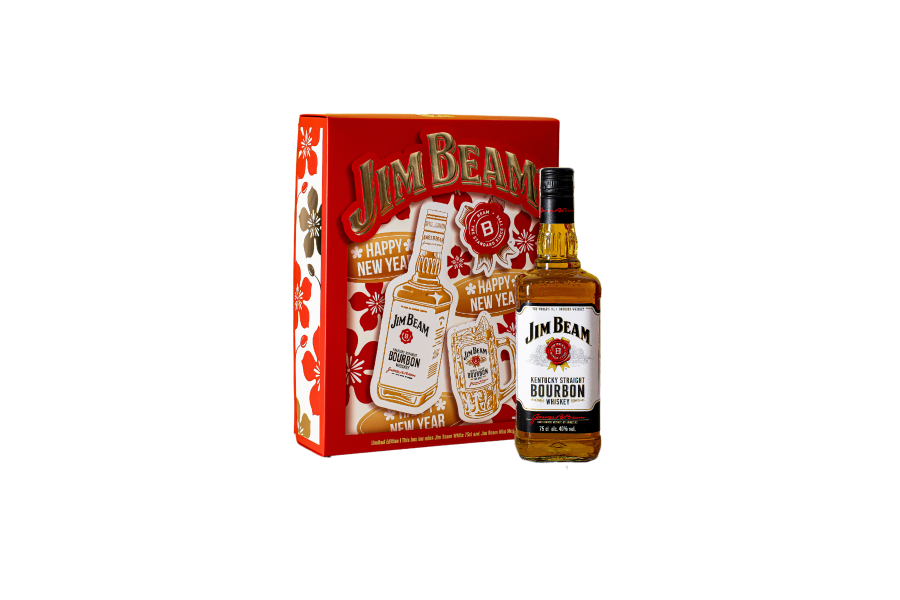 Rượu Jimbeam trắng hộp quà tết 2025