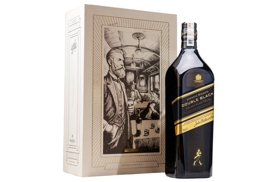 Rượu Johnnie Walker Double Black kèm hộp tổng thống f26