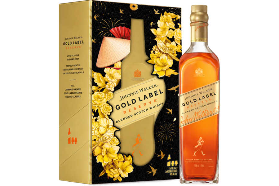 Rượu Johnnie Walker Gold label hộp quà tết 2027