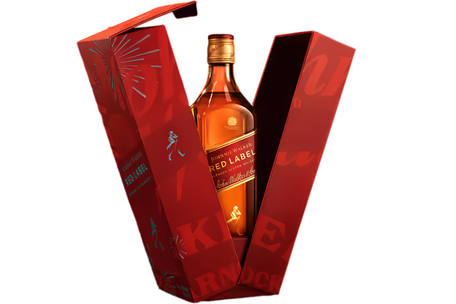 Rượu Johnnie Walker Red label hộp tết 2027