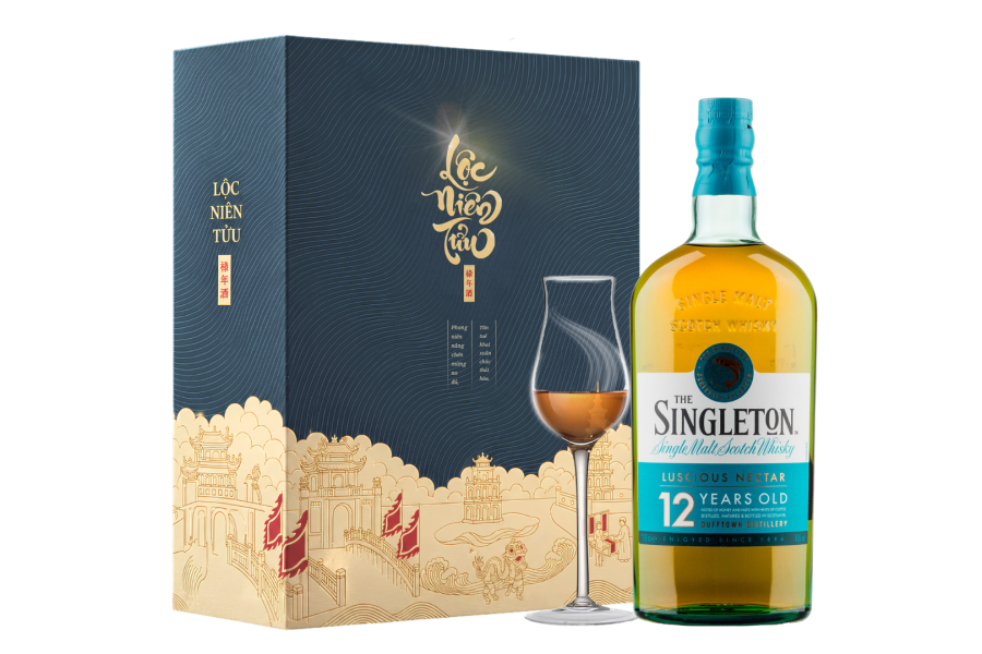 Rượu Singleton 12 lộc niên tửu xanh