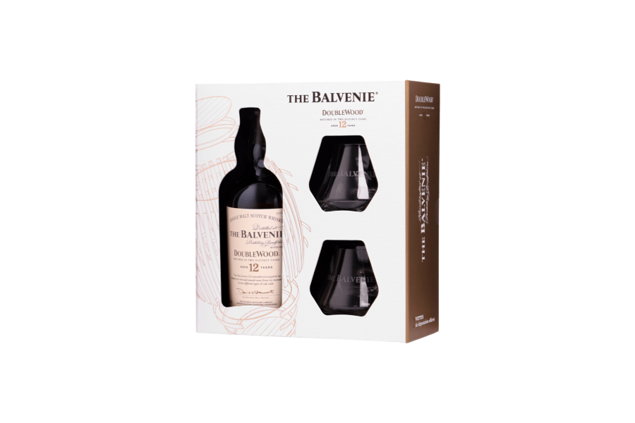 Rượu The Balvenie 12 Hộp Quà 2 Ly