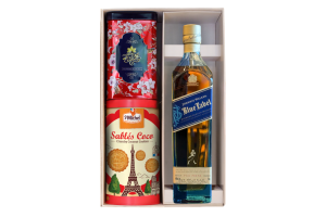 Set Rượu Whisky Johnnie Walker Blue Label 75cl kèm hộp bánh trà f26