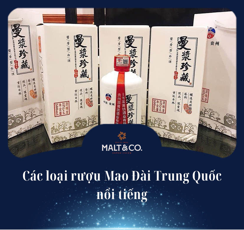 Các loại rượu Mao Đài Trung Quốc nổi tiếng