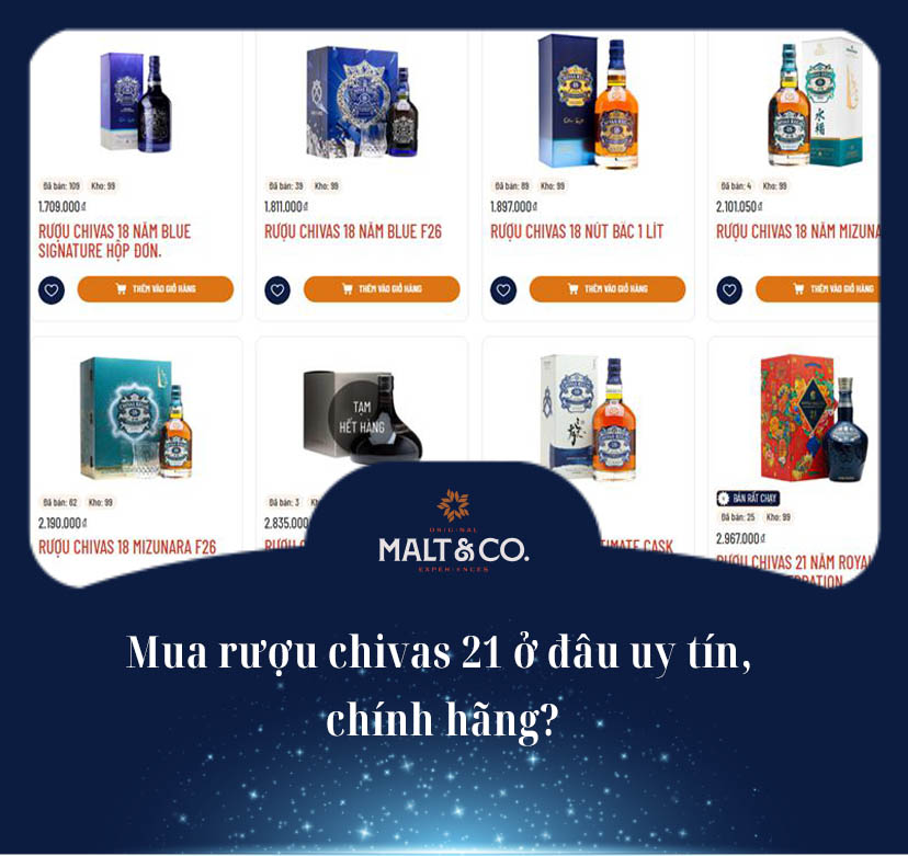 Mua rượu chivas 21 ở đâu uy tín, chính hãng?