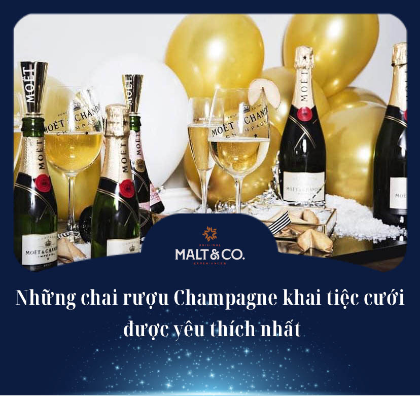 Những chai rượu Champagne khai tiệc cưới được yêu thích nhất 