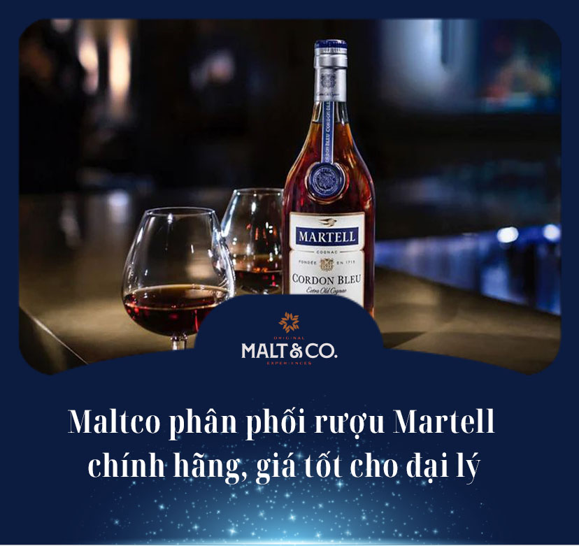 Maltco phân phối rượu Martell chính hãng, giá tốt cho đại lý