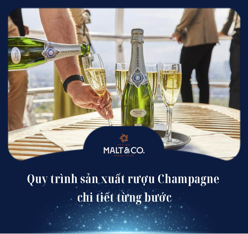 Quy trình sản xuất rượu Champagne chi tiết từng bước