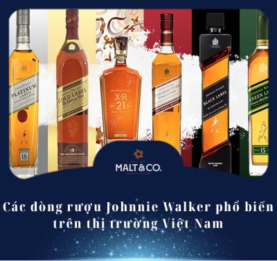 Các dòng rượu Johnnie Walker phổ biến trên thị trường Việt Nam