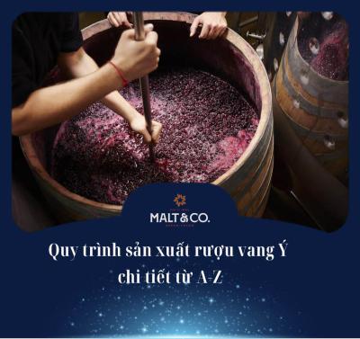 Quy trình sản xuất rượu vang Ý chi tiết từ A-Z