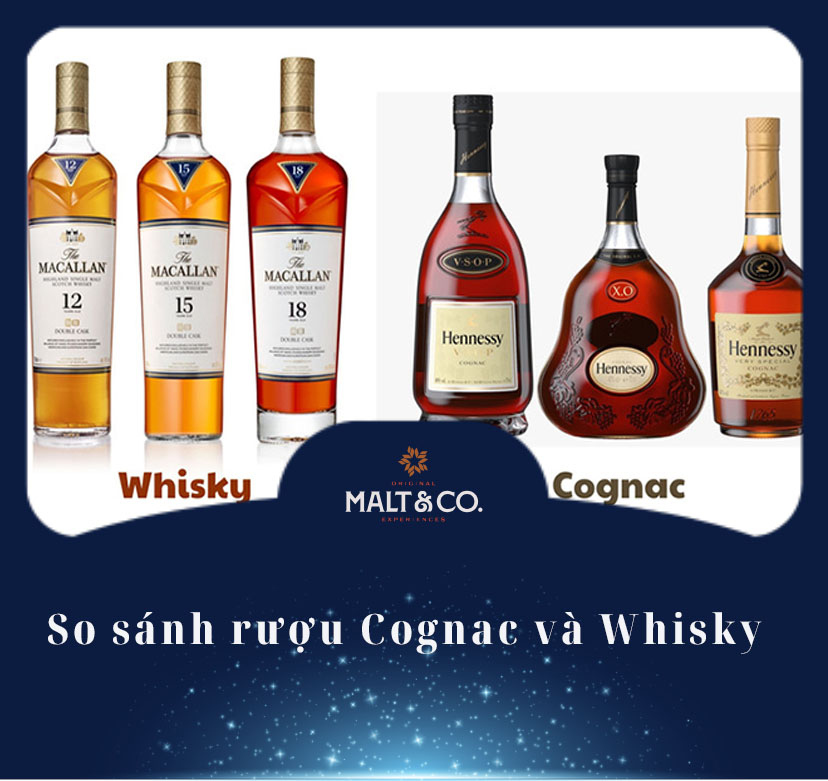 So sánh rượu Cognac và Whisky: Hai tuyệt tác đến từ những vùng đất huyền thoại
