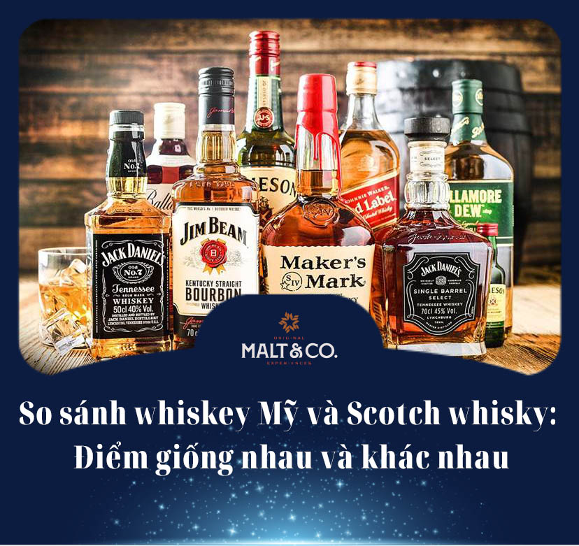 So sánh whiskey Mỹ và Scotch whisky: Điểm giống nhau và khác nhau